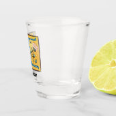 mittelalterliche blutlichtfarbene Buchstaben I Mon Schnapsglas (Rechts)