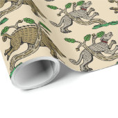 Mittelalterliche Boarenjagd Geschenkpapier (Rolleneckpunkt)
