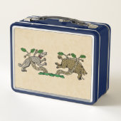 Mittelalterliche Boarenjagd Metall Lunch Box (Rückseite)