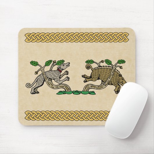Mittelalterliche Boarenjagd Mousepad (Mit Mouse)