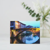 Mittelalterliche Brücke in Saint-Jean-Pied-de-Port Postkarte (Stehend Vorderseite)