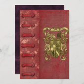 Mittelalterliche Buchabdeckung Save the Date (Vorne/Hinten)