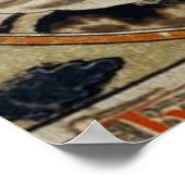 Mittelalterliche Buchmalerei Kampfszene Poster (Ecke)