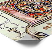 Mittelalterliche Buchmalerei Poster (Ecke)