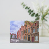 Mittelalterliche bunte Ziegelhäuser in Brügge, Bel Postkarte (Stehend Vorderseite)
