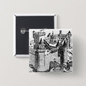 Mittelalterliche Burg Button (Vorne & Hinten)