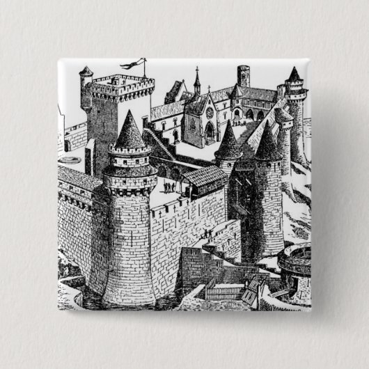 Mittelalterliche Burg Button (Vorderseite)
