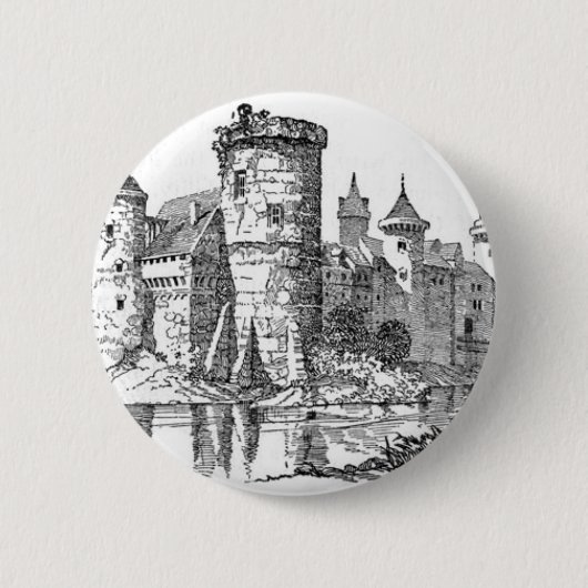 Mittelalterliche Burg Button (Vorderseite)
