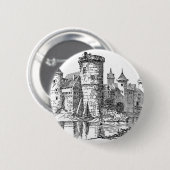 Mittelalterliche Burg Button (Vorne & Hinten)