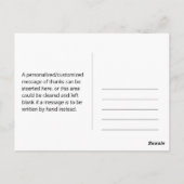 Mittelalterliche Burg "Danke!" Postkarte (Rückseite)