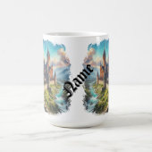 Mittelalterliche Burg im Tal des Massivs Kaffeetasse (Mittel)