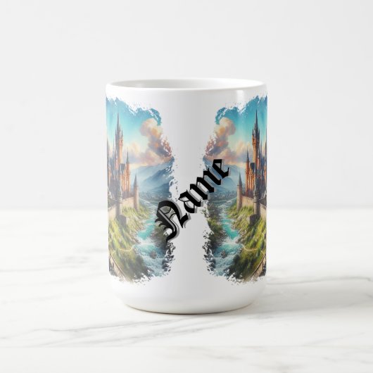 Mittelalterliche Burg im Tal des Massivs Kaffeetasse (Mittel)