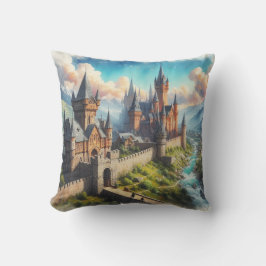 Mittelalterliche Burg im Tal des Massivs Kissen