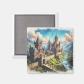 Mittelalterliche Burg im Tal des Massivs Magnet (Vorderseite/Rückseite)