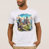Mittelalterliche Burg im Tal des Massivs T-Shirt (Vorderseite)