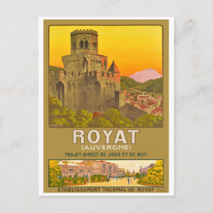 Mittelalterliche Burg in Royat, Auvergne, Frankrei Postkarte
