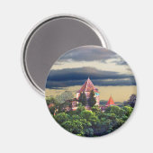 mittelalterliche Burg Magnet (Vorderseite/Rückseite)