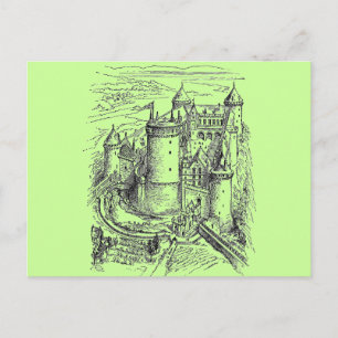 Mittelalterliche Burg Postkarte