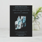 *~* Mittelalterliche Burg Prinzessin Ritterhochzei Einladung (Stehend Vorderseite)