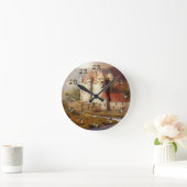 Mittelalterliche Burg Runde Wanduhr (Zuhause)