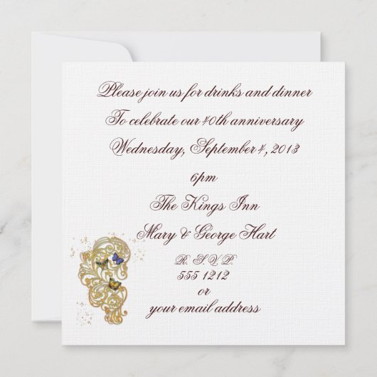 Mittelalterliche Burg Save The Date (Rückseite)