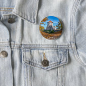 Mittelalterliche Burg umgeben von Wäldern Button (Beispiel)