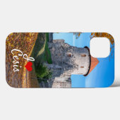 Mittelalterliche Burg umgeben von Wäldern Case-Mate iPhone Hülle (Rückseite (Horizontal))
