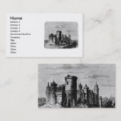 Mittelalterliche Burg Visitenkarte (Vorne/Hinten)