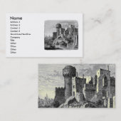 Mittelalterliche Burg Visitenkarte (Vorne/Hinten)