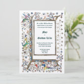 Mittelalterliche ca. 1415 beleuchtete Hochzeit Einladung (Stehend Vorderseite)