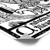 Mittelalterliche Christliche Gravur Poster (Ecke)