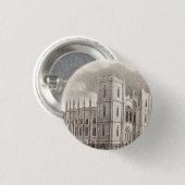 Mittelalterliche Christliche Kirche Button (Vorne & Hinten)