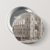 Mittelalterliche Christliche Kirche Button (Vorne & Hinten)
