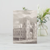 Mittelalterliche Christliche Kirche Einladung (Stehend Vorderseite)