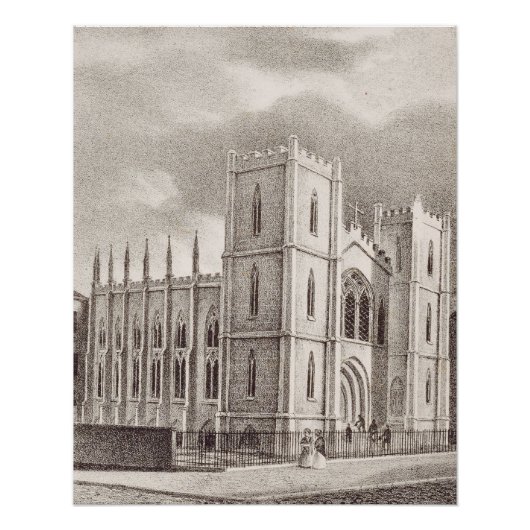Mittelalterliche Christliche Kirche Poster (Vorderseite)