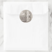 Mittelalterliche Christliche Kirche Runder Aufkleber (Tasche)