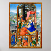 Mittelalterliche Christliche Weihnachtskrippe Drei Poster (Vorne)