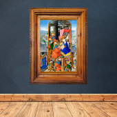 Mittelalterliche Christliche Weihnachtskrippe Drei Poster