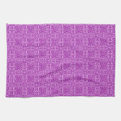 Mittelalterliche Damaske Fleur-de-lis, Amethyst li Handtuch (Horizontal)