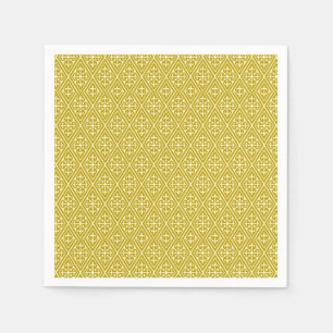 Mittelalterliche Damaskus-Diamanten, Senfgold Serviette