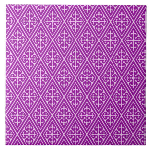 mittelalterliche Damast-Diamanten, Amethyst purpur Fliese
