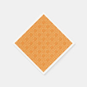 Mittelalterliche Damast Fleur-de-lis, Mandarine Serviette (Ecke)