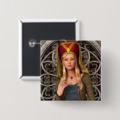 Mittelalterliche Dame Button (Vorne & Hinten)