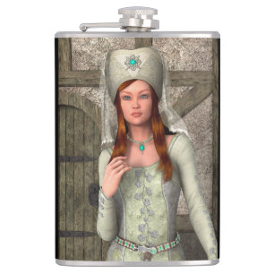 Mittelalterliche Dame Flachmann