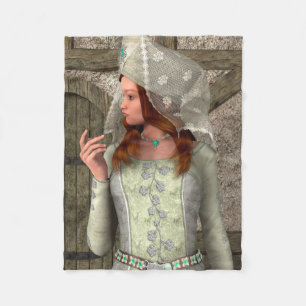 Mittelalterliche Dame Fleecedecke