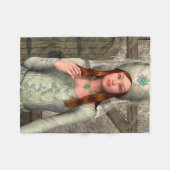 Mittelalterliche Dame Fleecedecke (Vorderseite (Horizontal))