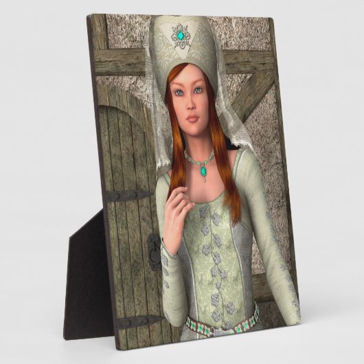 Mittelalterliche Dame Fotoplatte (Seite)