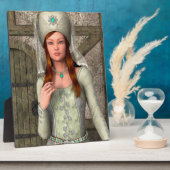 Mittelalterliche Dame Fotoplatte (Seite)