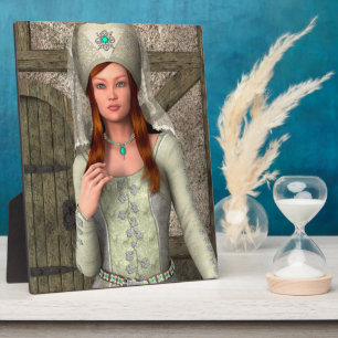 Mittelalterliche Dame Fotoplatte