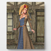 Mittelalterliche Dame Fotoplatte (Vorderseite)